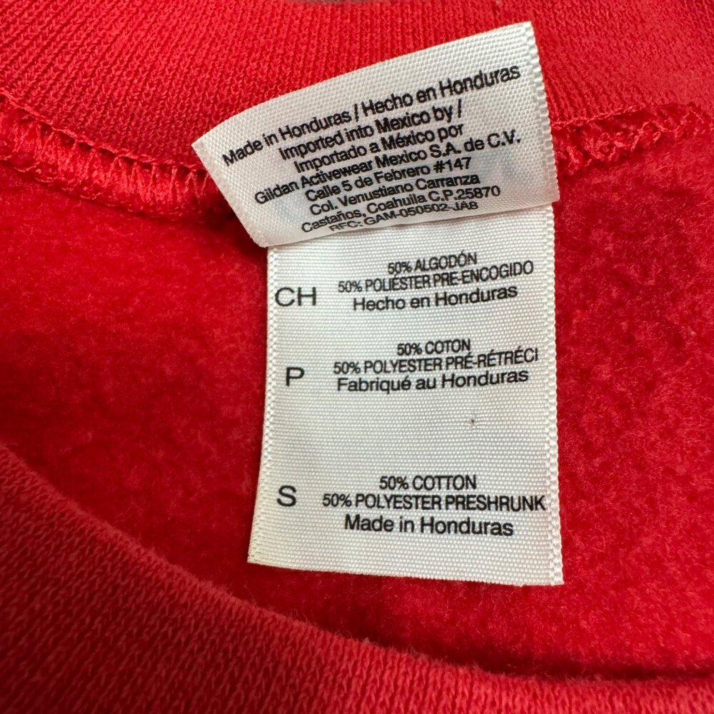VTG Advice from a Ladybug Sweatshirt Men's Small Red Heavy Blend Grandma Y2K 00s - Picture 6 of 9